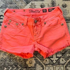 Brand new Never worn miss me jean shorts with bling .